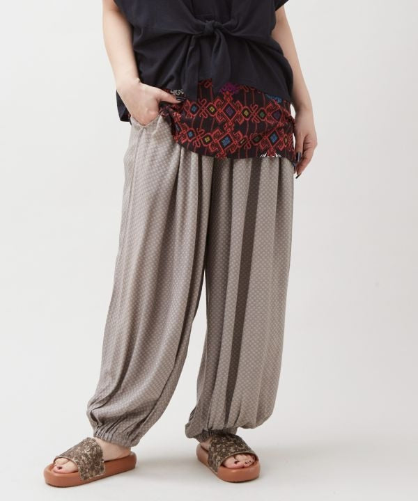 Dobby Check Wide Pants by AMINA - Ametsuchi