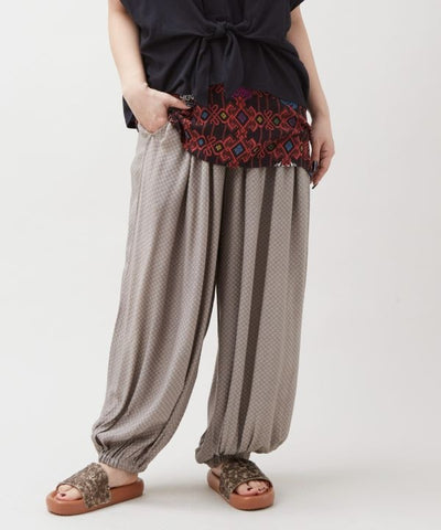 Dobby Check Wide Pants by AMINA - Ametsuchi