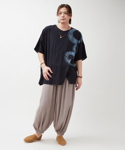 Indian Cotton Relaxed Pants by AMINA - Ametsuchi