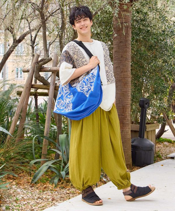 Indian Cotton Relaxed Pants by AMINA - Ametsuchi