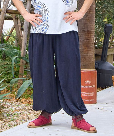 Indian Cotton Relaxed Pants by AMINA - Ametsuchi