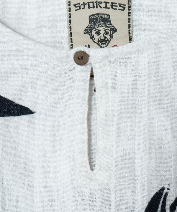 Amina x Yosuke Tribal Owl Cotton Top by AMINA - Ametsuchi