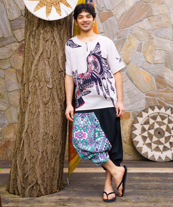 Amina x Yosuke Tribal Owl Cotton Top by AMINA - Ametsuchi