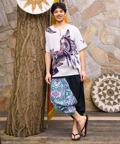 Amina x Yosuke Tribal Owl Cotton Top by AMINA - Ametsuchi