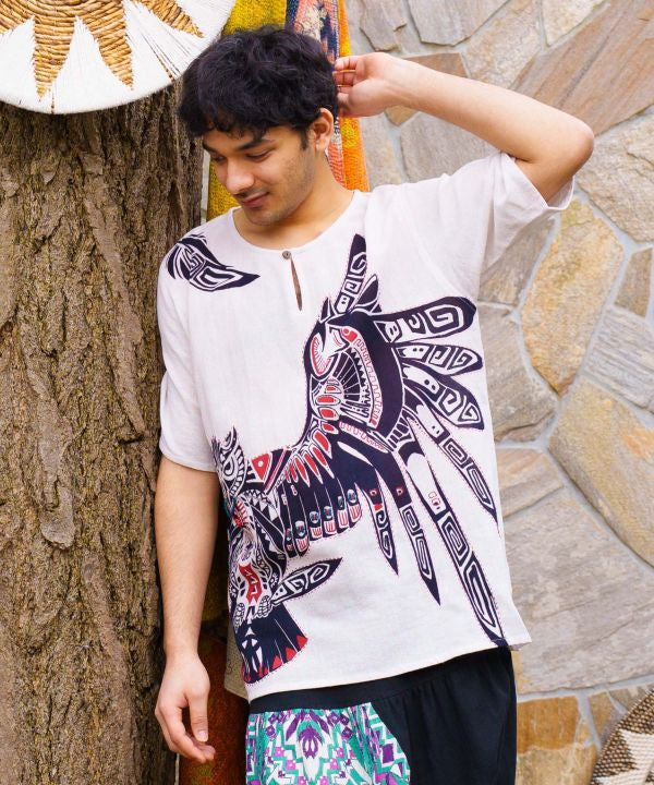 Amina x Yosuke Tribal Owl Cotton Top