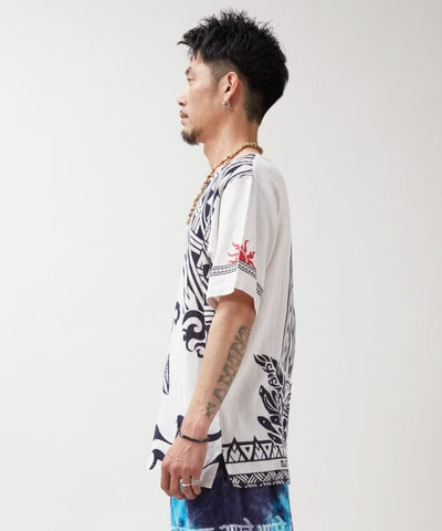 Amina x Yosuke Menehune Rainbow Cotton Top by AMINA - Ametsuchi