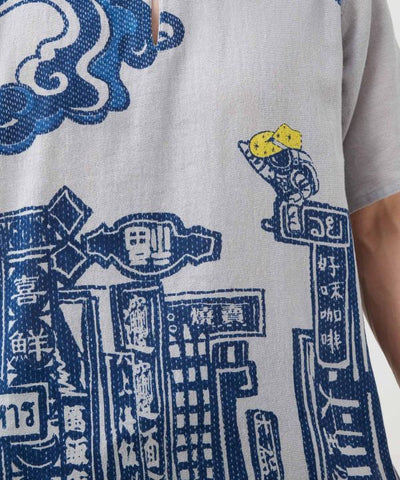 Amina x Yosuke Hong Kong Graphic Top by AMINA - Ametsuchi