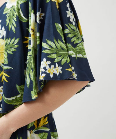 Botanical Rayon Cami Dress & Cape Set by Kahiko - Ametsuchi
