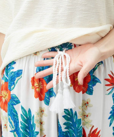 Botanical Glitter Flare Pants by Kahiko - Ametsuchi