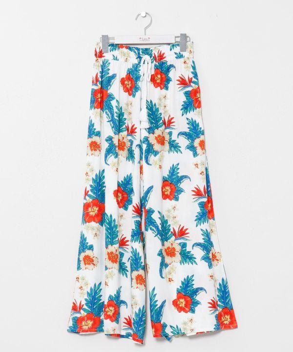 Botanical Glitter Flare Pants by Kahiko - Ametsuchi