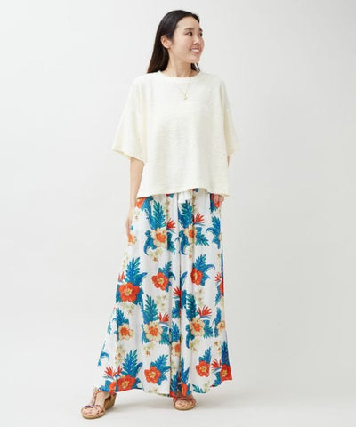 Botanical Glitter Flare Pants by Kahiko - Ametsuchi