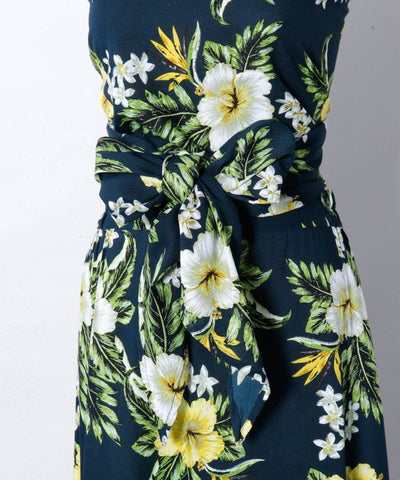 Botanical Rayon Sash Skirt by Kahiko - Ametsuchi