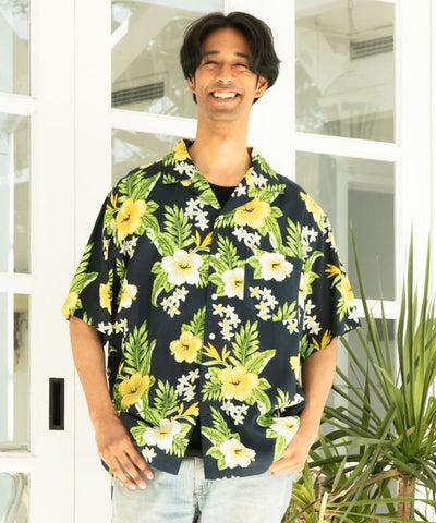 Botanical Rayon Aloha Shirt by Kahiko - Ametsuchi