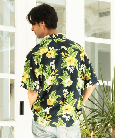 Botanical Rayon Aloha Shirt by Kahiko - Ametsuchi