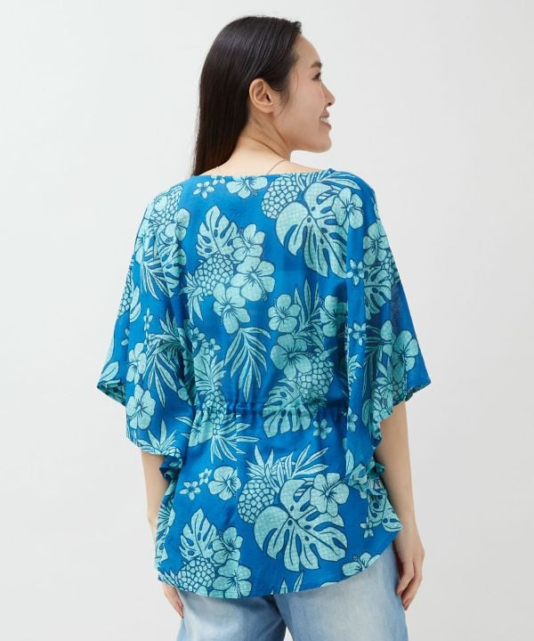 Vintage Pattern Rayon Top by Kahiko - Ametsuchi