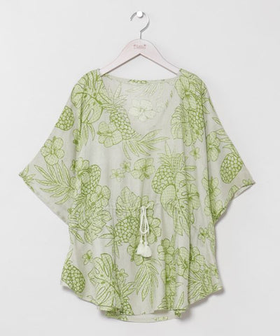 Vintage Pattern Rayon Top by Kahiko - Ametsuchi