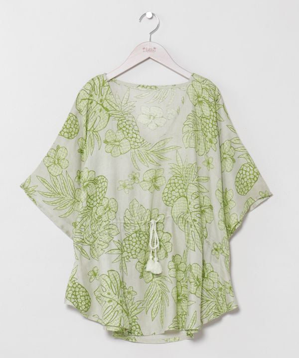 Vintage Pattern Rayon Top