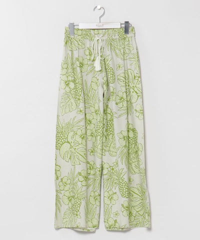 Vintage Pattern Flare Pants by Kahiko - Ametsuchi