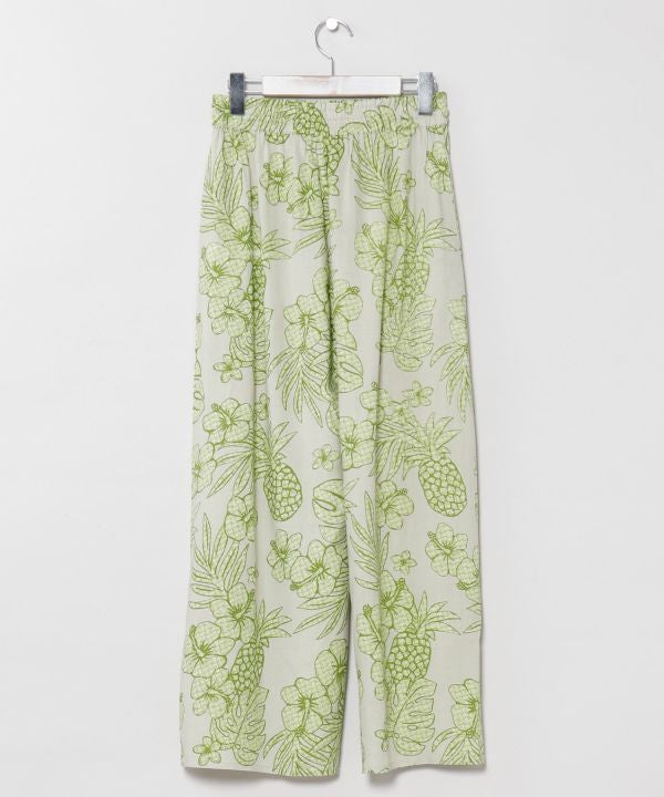 Vintage Pattern Flare Pants by Kahiko - Ametsuchi