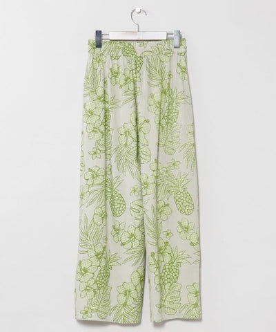 Vintage Pattern Flare Pants by Kahiko - Ametsuchi