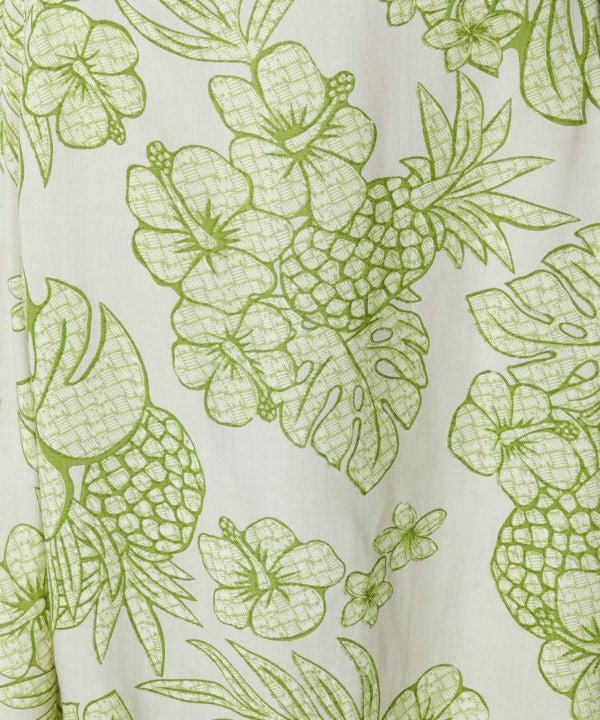 Vintage Pattern Rayon Sash Skirt by Kahiko - Ametsuchi