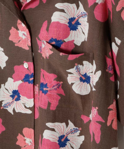 Hawaiian Slub Crop Shirt by Kahiko - Ametsuchi