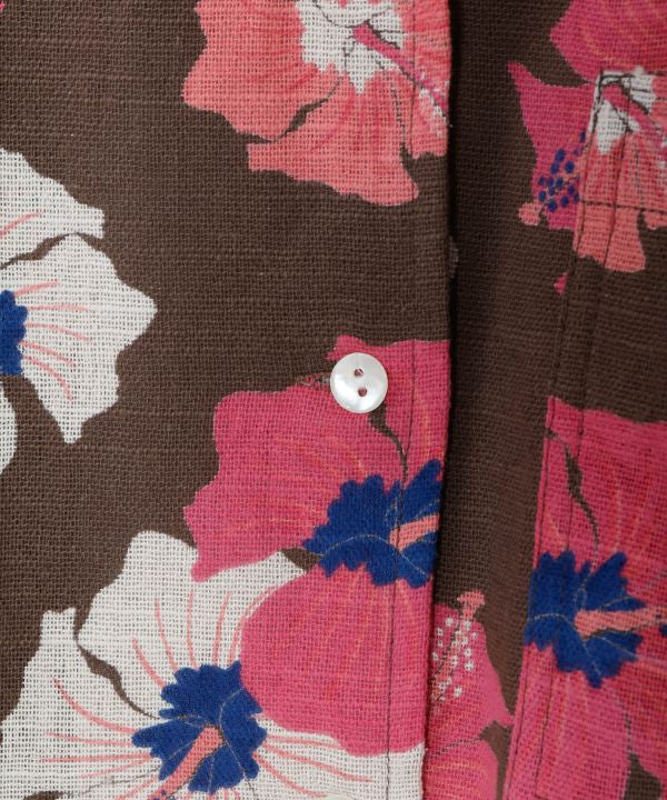 Hawaiian Slub Crop Shirt by Kahiko - Ametsuchi