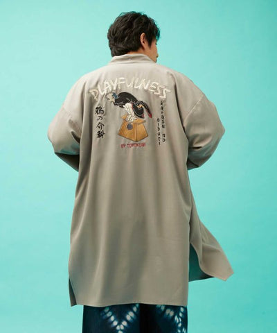 ASOBIE - Ukiyoe Embroidered Haori Jacket by Kaya - Ametsuchi