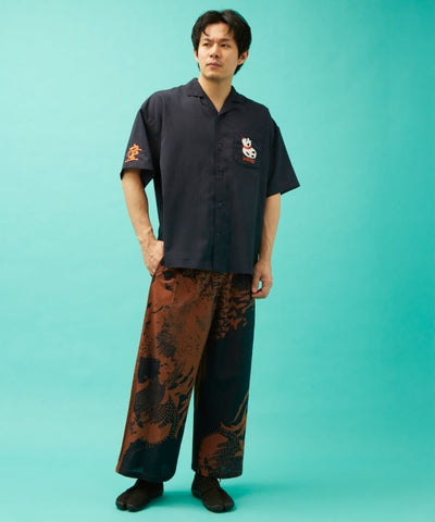 ASOBIE - Ukiyoe Embroidered Shirt by Kaya - Ametsuchi