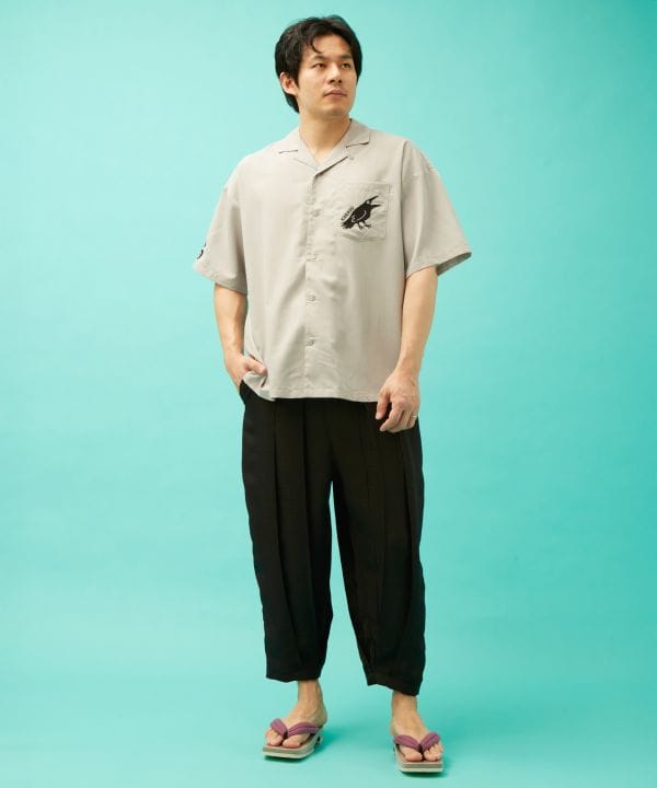 ASOBIE - Ukiyoe Embroidered Shirt by Kaya - Ametsuchi