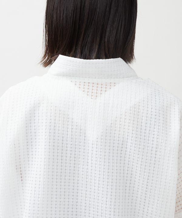 SUKASHI KAZE - Japanese Check Layered Top by Kaya - Ametsuchi