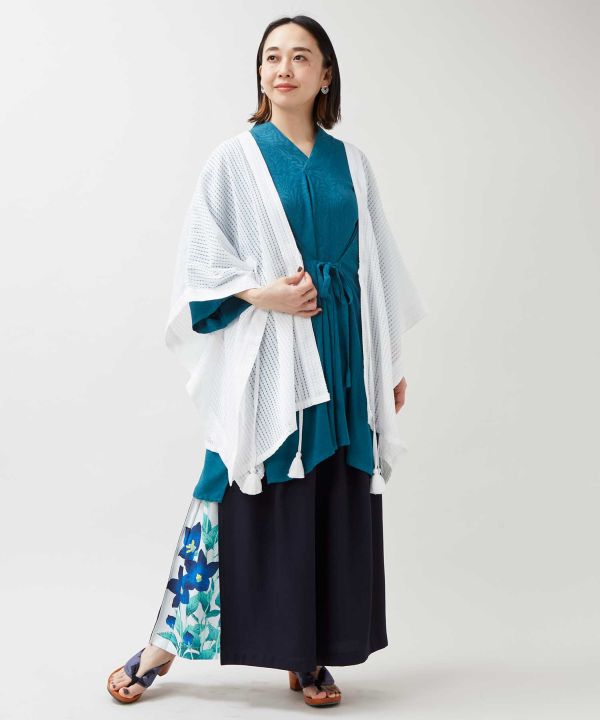 SUKASHI KAZE - Sheer Check Haori Jacket by Kaya - Ametsuchi