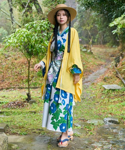 SUKASHI KAZE - Sheer Check Haori Jacket by Kaya - Ametsuchi