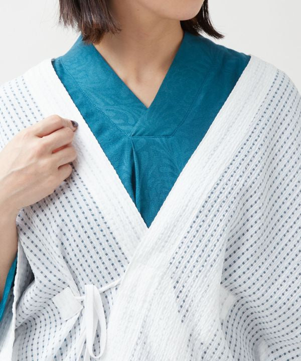 SUKASHI KAZE - Sheer Check Haori Jacket by Kaya - Ametsuchi