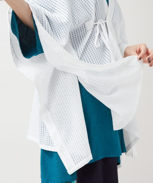 SUKASHI KAZE - Sheer Check Haori Jacket by Kaya - Ametsuchi