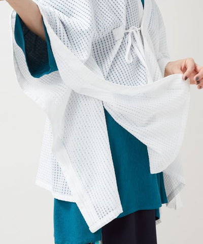 SUKASHI KAZE - Sheer Check Haori Jacket by Kaya - Ametsuchi