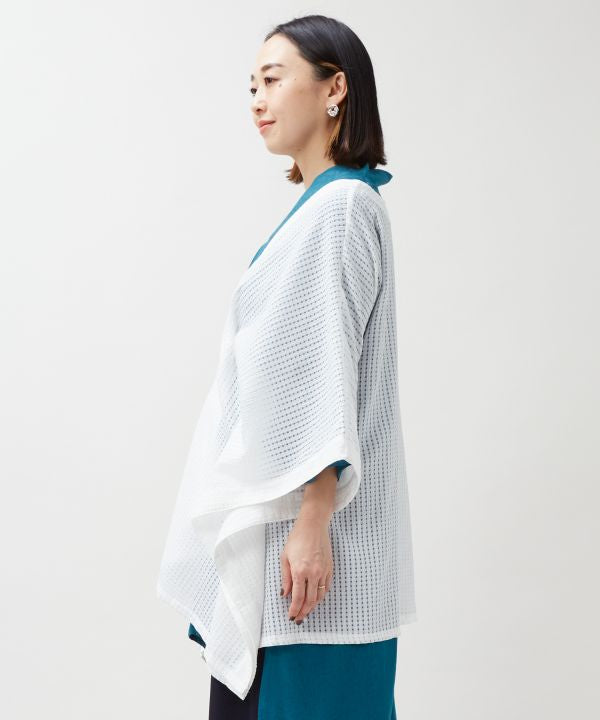 SUKASHI KAZE - Sheer Check Haori Jacket by Kaya - Ametsuchi
