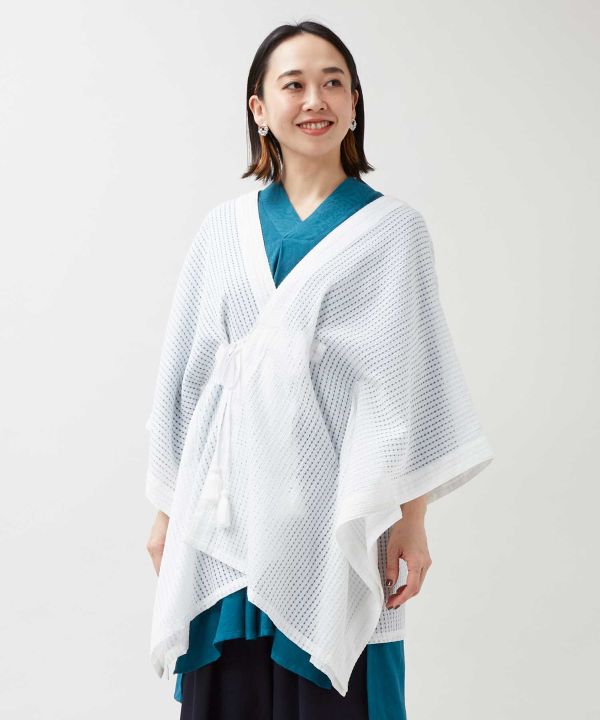 SUKASHI KAZE - Sheer Check Haori Jacket by Kaya - Ametsuchi