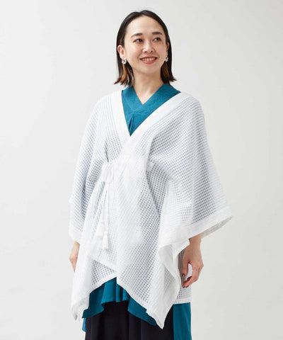 SUKASHI KAZE - Sheer Check Haori Jacket by Kaya - Ametsuchi