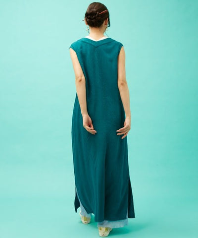 KIKU NISHIKI - Sleeveless Dress by Kaya - Ametsuchi
