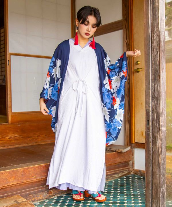 KIKU NISHIKI - Sleeveless Dress by Kaya - Ametsuchi