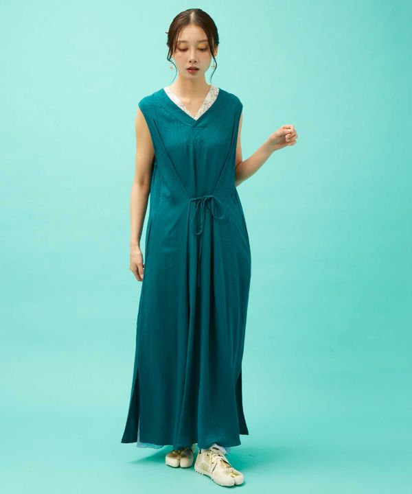 KIKU NISHIKI - Sleeveless Dress by Kaya - Ametsuchi