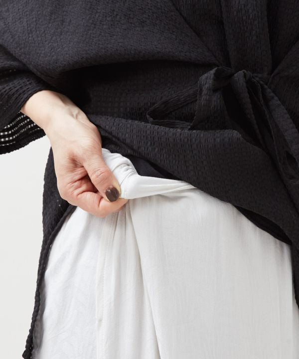 KIKU NISHIKI - Kimono Wrap Skirt by Kaya - Ametsuchi
