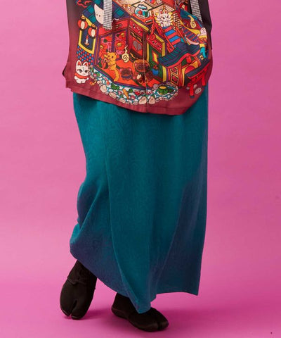 KIKU NISHIKI - Kimono Wrap Skirt by Kaya - Ametsuchi