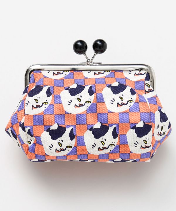 Pop Ukiyoe Rounded Gamaguchi Clasp Pouch