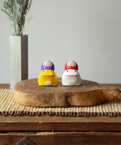 Daruma Frog Lucky Bell by Kaya - Ametsuchi