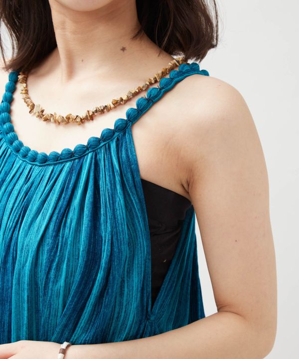 Bali Stripe Beaded Camisole Dress by AMINA - Ametsuchi