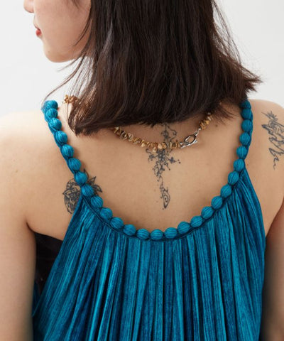 Bali Stripe Beaded Camisole Dress by AMINA - Ametsuchi