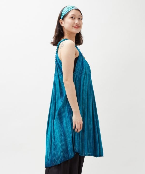 Bali Stripe Beaded Camisole Dress by AMINA - Ametsuchi