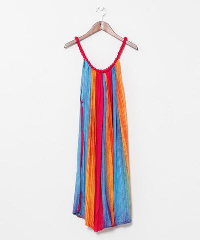 Bali Stripe Beaded Camisole Dress by AMINA - Ametsuchi